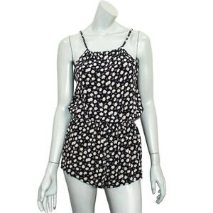 Rails Women's Sleeveless Romper Blue Floral Print Size Small
